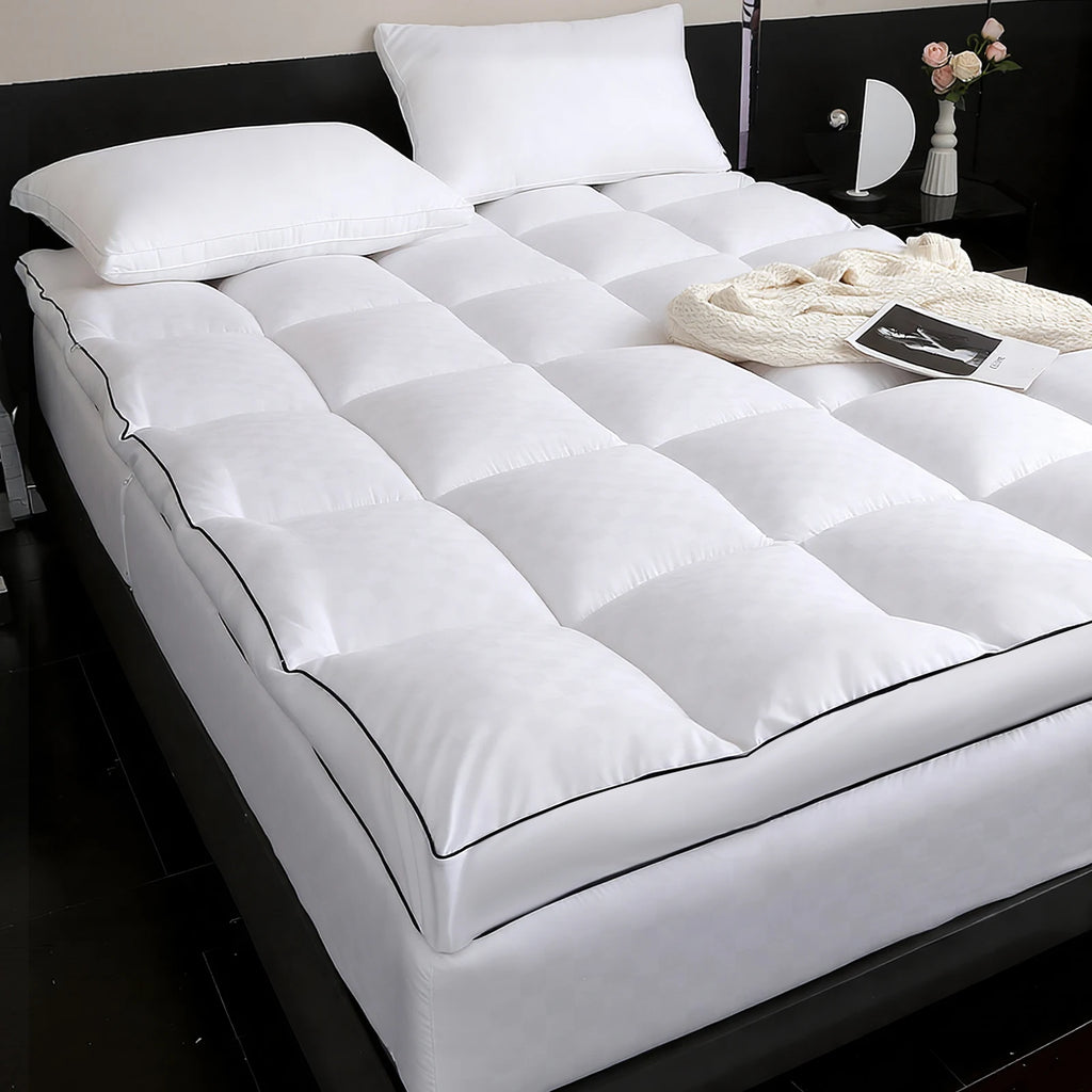 Quilted Mattress Topper & Protector – Anti-Allergy, Breathable & Extra Deep Fit | All UK Sizes