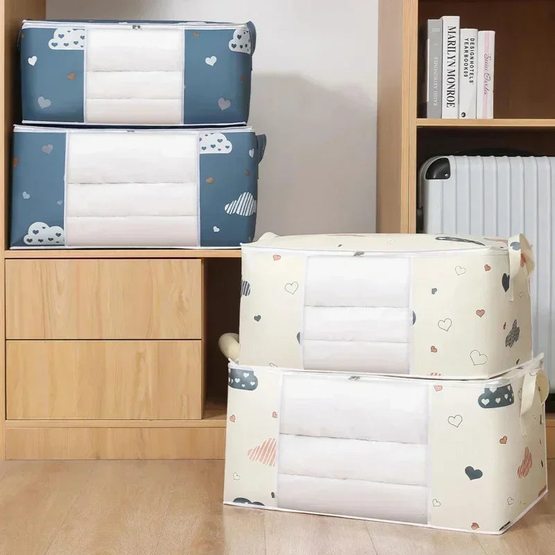 Foldable Storage Bag – Large Capacity Clothes & Quilt Organiser with Zip | 50L & 70L