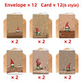 Christmas Greeting Cards with Envelopes | Festive Santa Hat Postcards | Pack of 12 or 24