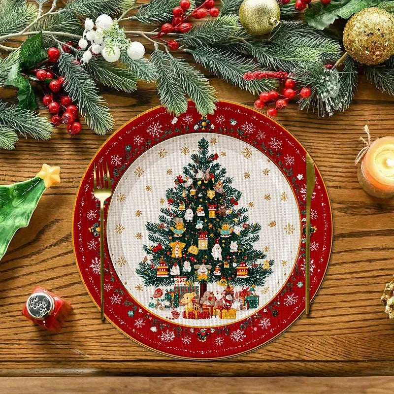 7-Part Christmas Table Décor & Serveware Bundle