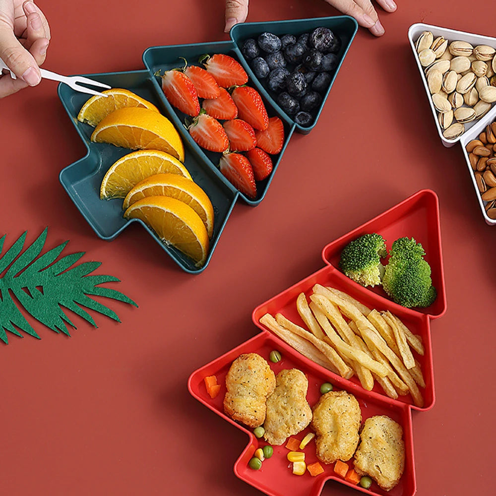 Christmas Tree Shaped Serving Dish - Snack & Dessert Tray