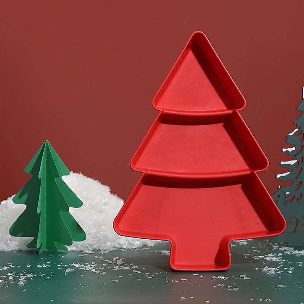 Christmas Tree Shaped Serving Dish - Snack & Dessert Tray
