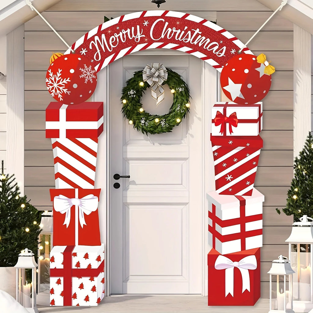 Christmas Hanging Door Banner | Merry Christmas Decoration | Festive Front Door & Home Decor