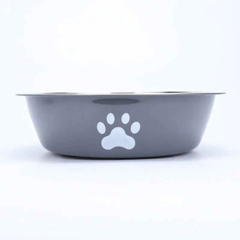 Stainless Steel Dog Bowl – Anti-Tip, Large Capacity Food & Water Bowl for Dogs | Blue, Grey & Pink