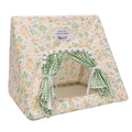 Small Pet Tent Hideout House | Floral Cotton Sleeping Tent for Rabbits, Guinea Pigs & Hamsters | 36x36x30cm