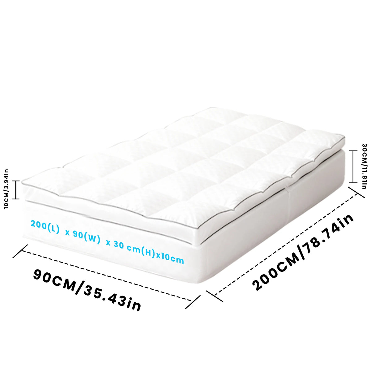 Quilted Mattress Topper & Protector – Anti-Allergy, Breathable & Extra Deep Fit | All UK Sizes