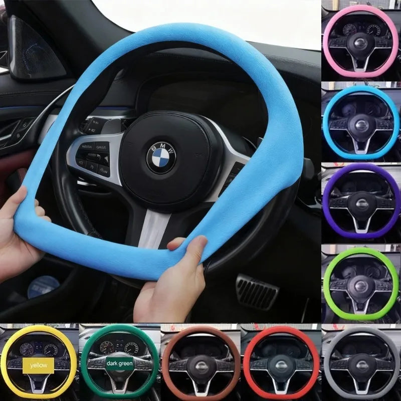 Silicone Steering Wheel Cover | Non-Slip Breathable Universal Fit 38cm | 14 Colours | Car Accessory