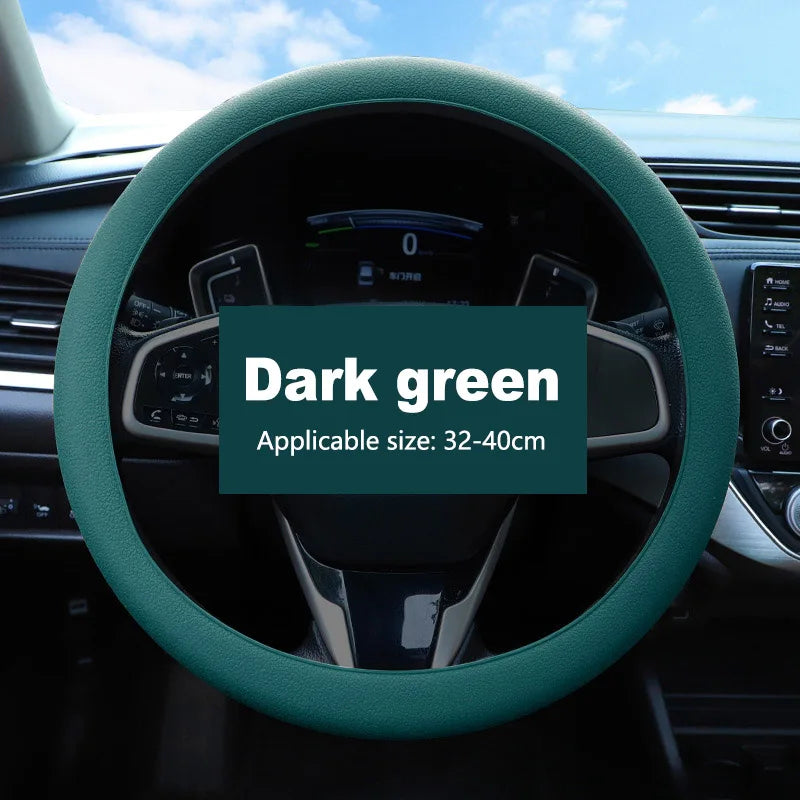 Silicone Steering Wheel Cover | Non-Slip Breathable Universal Fit 38cm | 14 Colours | Car Accessory