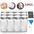 12pcs Glass Spice Jars Set