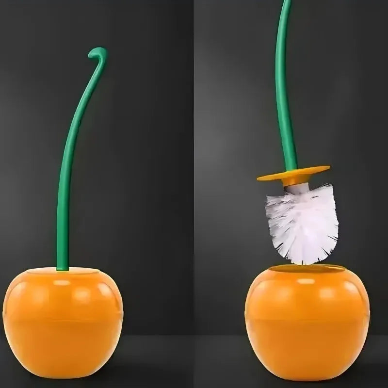 Cherry Shape Toilet Brush & Holder Set | Creative Bathroom Accessory