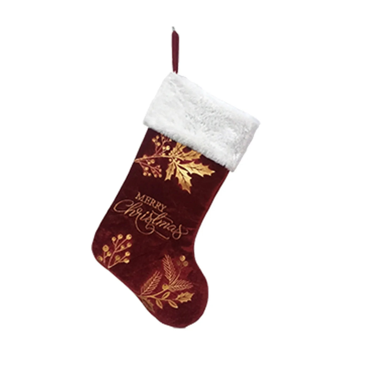 Christmas Stocking Candy Boots with Bells | 46x28cm Fireplace Hanging Sock | 5 Colours
