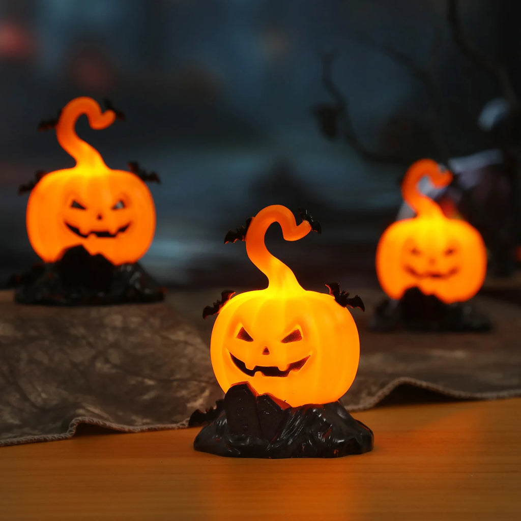 Halloween Pumpkin Lantern with Hook – LED Candle Light Decoration for Home, Porch, Bar & Party