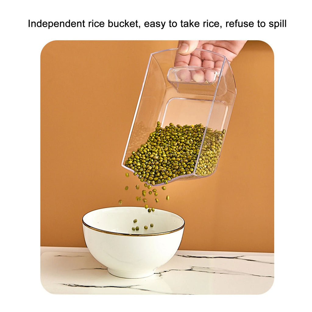 6-Grid Rotating Cereal & Grain Dispenser – Airtight Kitchen Storage Container
