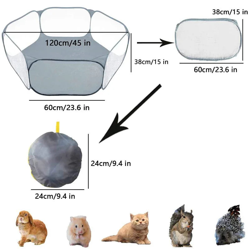 Portable Foldable Pet Playpen for Cats & Small Pets