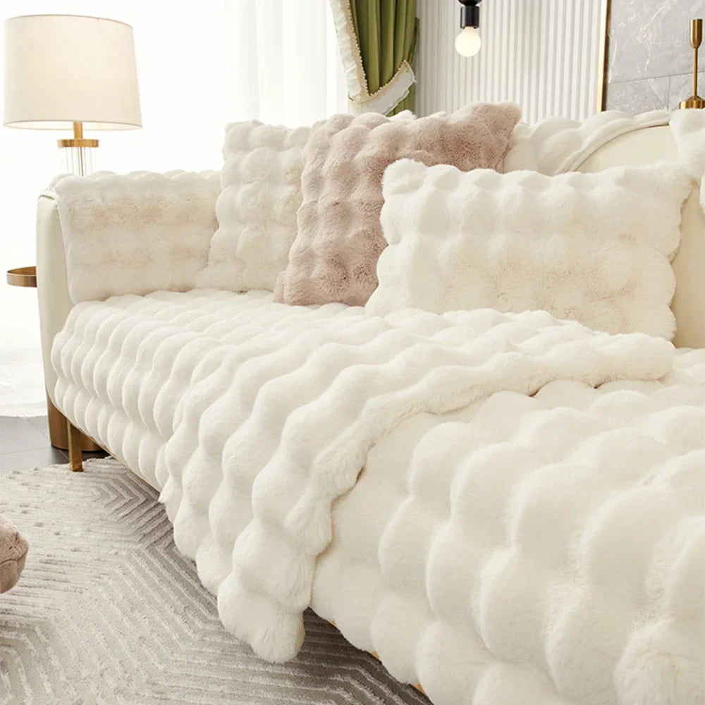 Soft Fur Cushion Cover, 45 x 45 cm | Plush Square Pillowcase