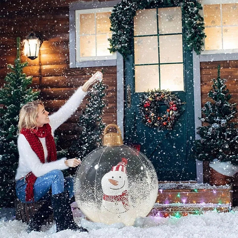 Outdoor Christmas Balloons | Light-Up LED & Standard | Santa, Snowman & Xmas Tree | Garden Party Decoration