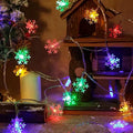 Snowflake Fairy Lights – LED String Lights, Battery/USB Powered