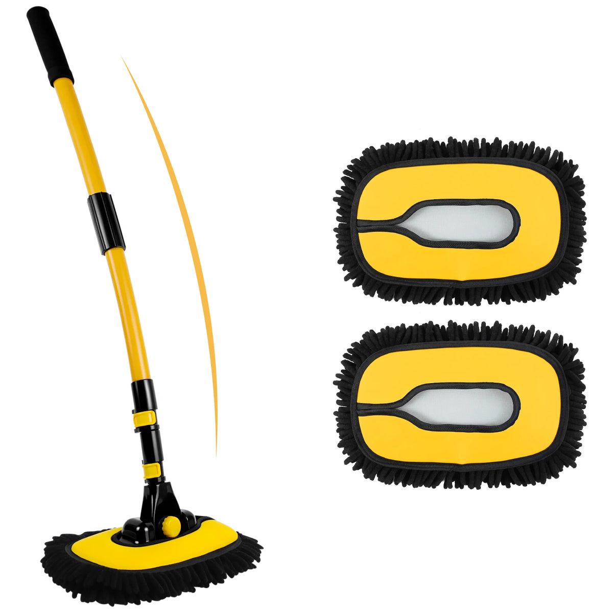 Extendable Car Wash Brush with Rotating Head & Storage Bag