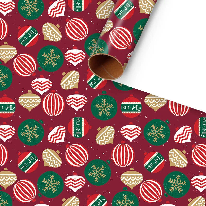 Christmas Gift Wrapping Kit - 7 Piece Set | Wrapping Paper| Tags| Paper Cutter | Storage Bag|Greeting Cards