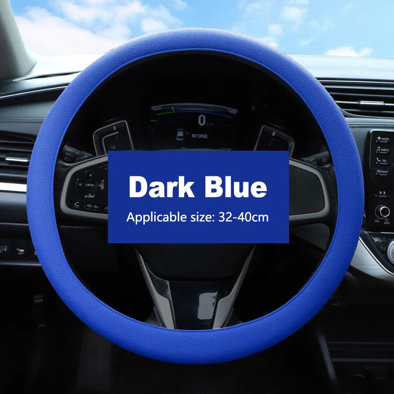 Silicone Steering Wheel Cover | Non-Slip Breathable Universal Fit 38cm | 14 Colours | Car Accessory