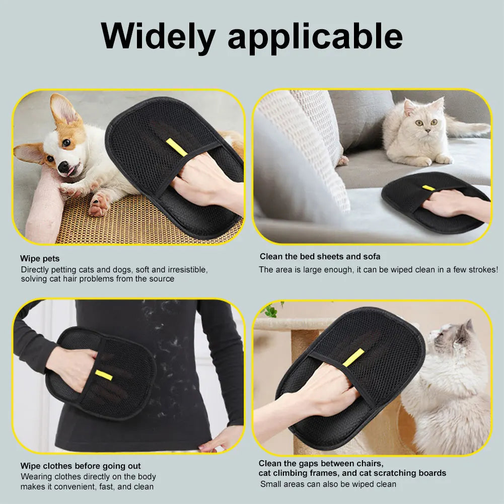 Pet Hair Remover Grooming Glove for Dogs Cats & Rabbits – Deshedding Mitt