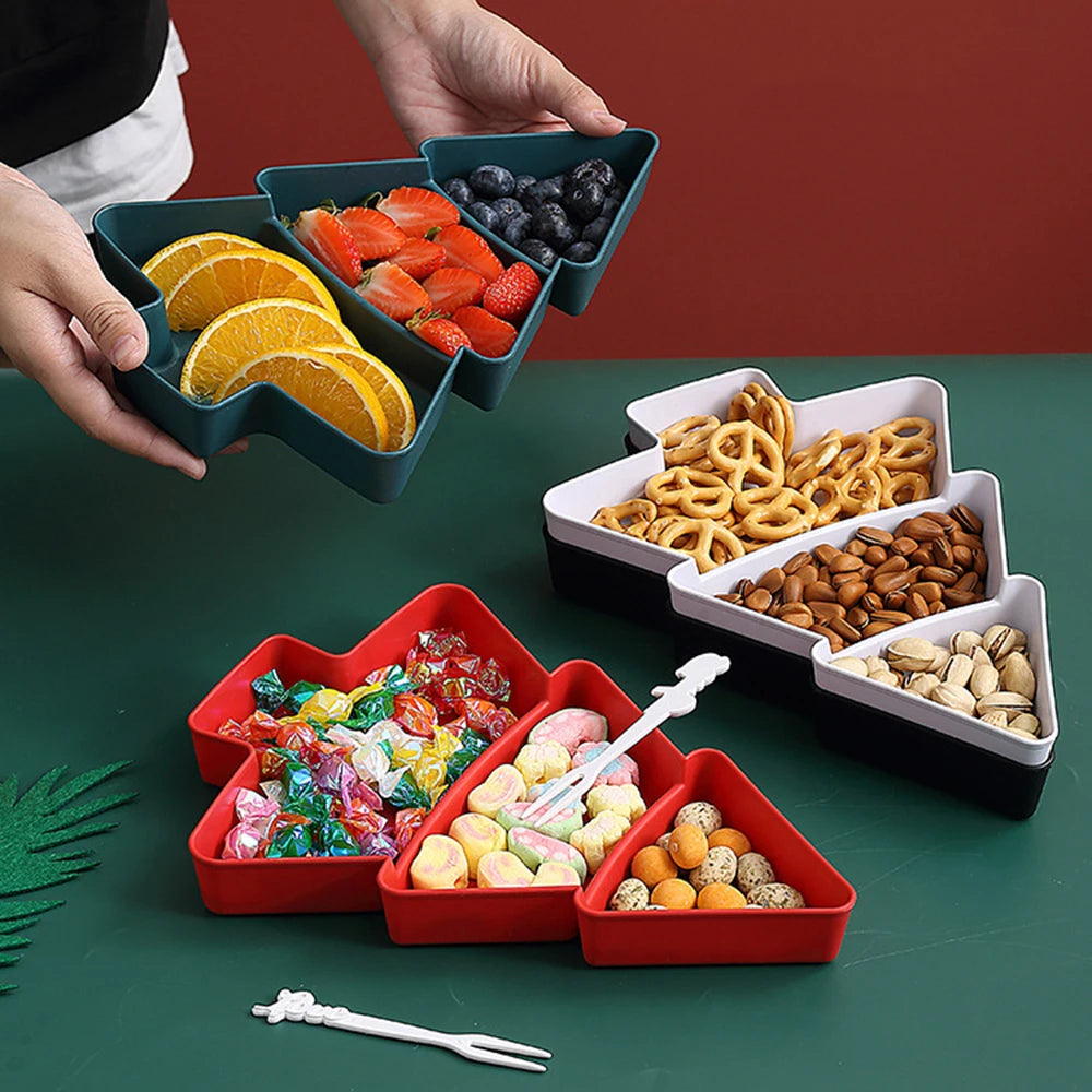 Christmas Tree Shaped Serving Dish - Snack & Dessert Tray