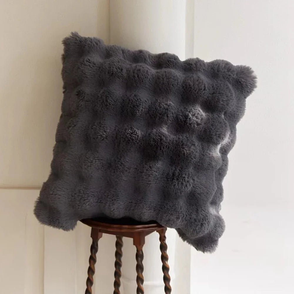 Soft Fur Cushion Cover, 45 x 45 cm | Plush Square Pillowcase