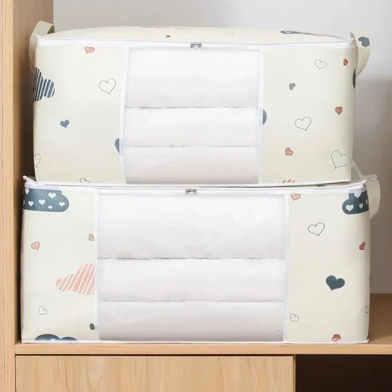Foldable Storage Bag – Large Capacity Clothes & Quilt Organiser with Zip | 50L & 70L