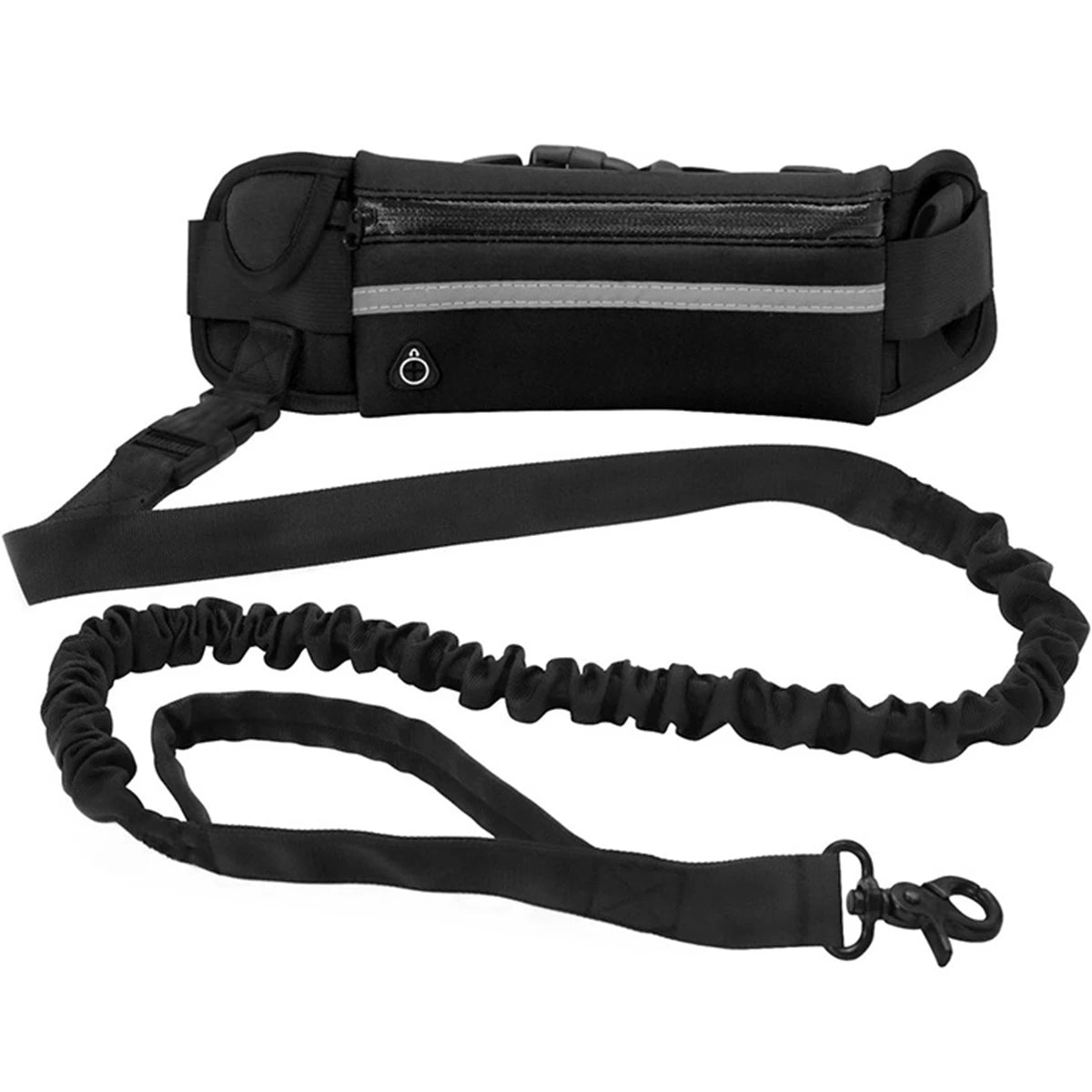 Hands Free Dog Leash with Waist Bag | Reflective Nylon Running Lead