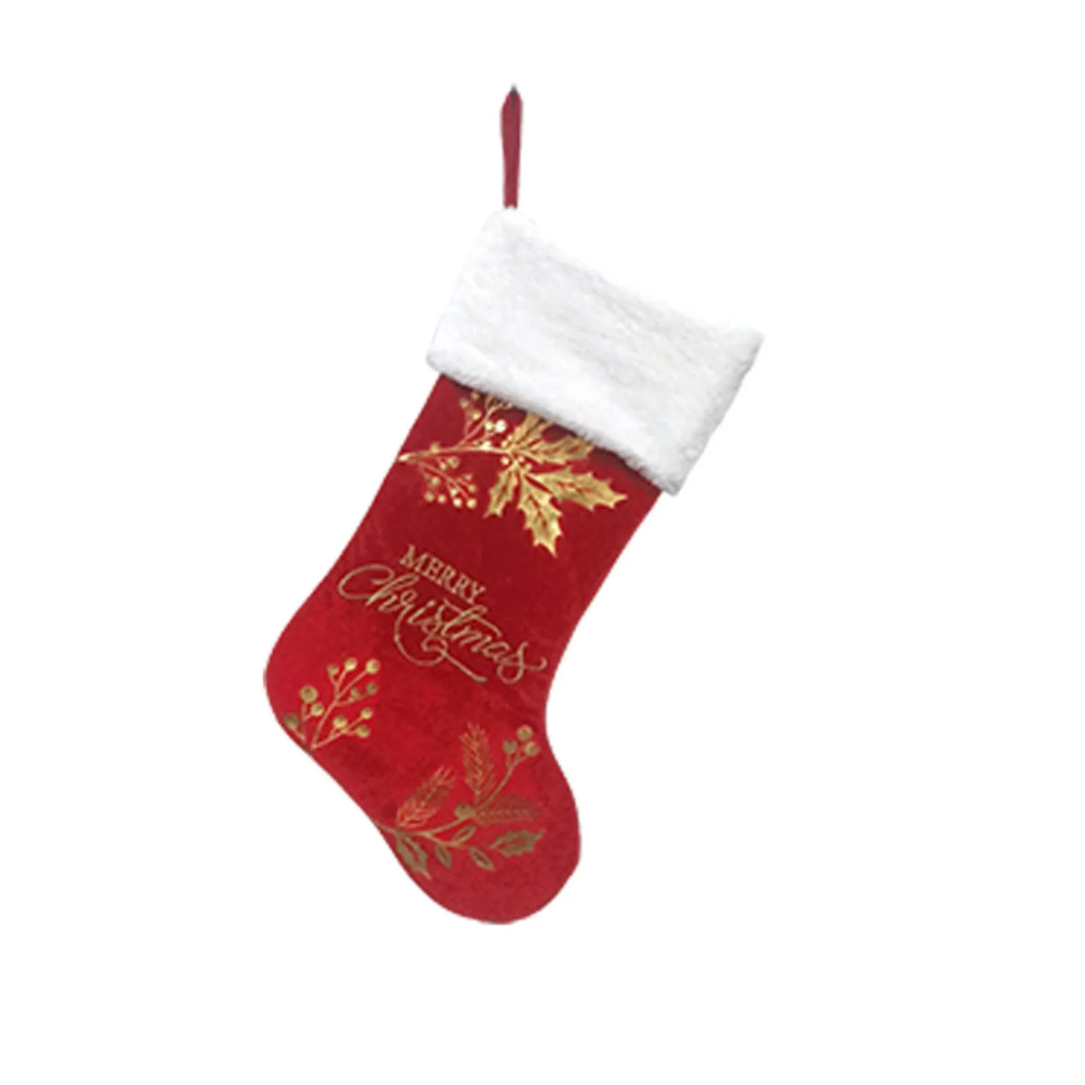 Christmas Stocking Candy Boots with Bells | 46x28cm Fireplace Hanging Sock | 5 Colours