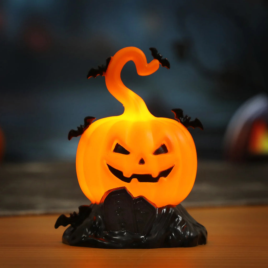 Halloween Pumpkin Lantern with Hook – LED Candle Light Decoration for Home, Porch, Bar & Party