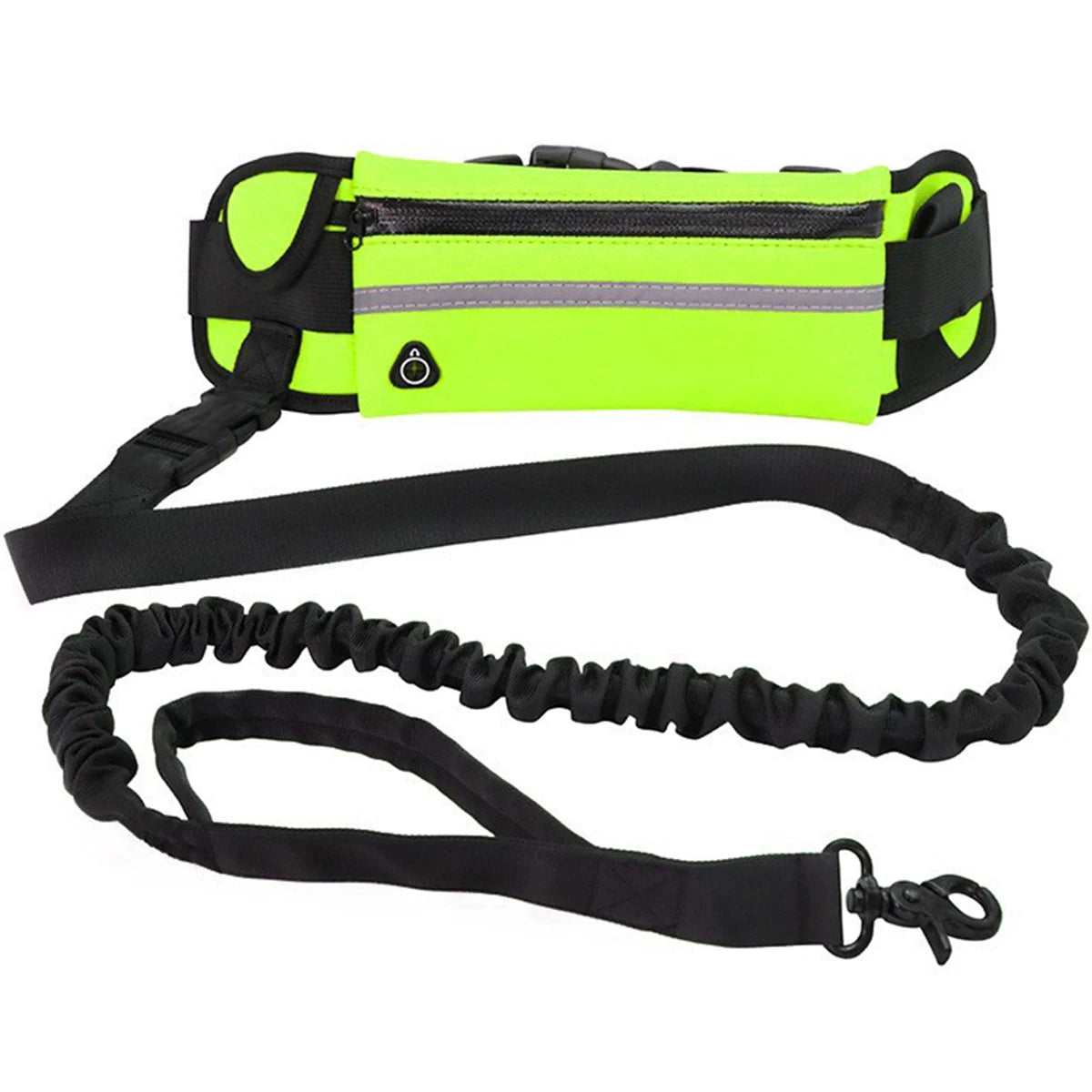 Hands Free Dog Leash with Waist Bag | Reflective Nylon Running Lead