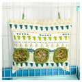 Small Pet Hay Bag Hanging Feeder | Canvas Pouch for Rabbits, Guinea Pigs & Hamsters | 2 & 3 Hole