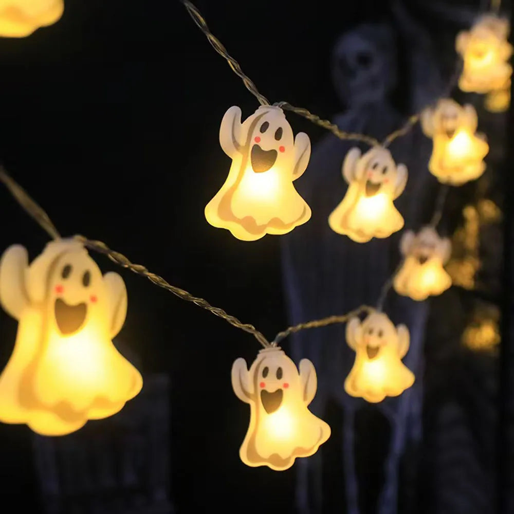 Halloween LED String Lights | Pumpkin, Ghost & Spider Web Designs | Indoor & Outdoor