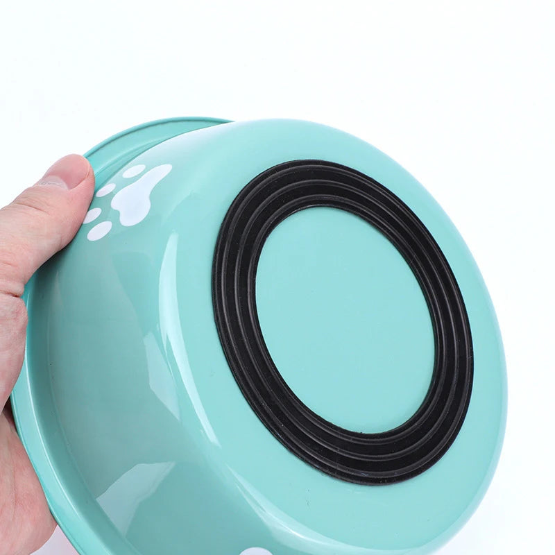 Stainless Steel Dog Bowl – Anti-Tip, Large Capacity Food & Water Bowl for Dogs | Blue, Grey & Pink