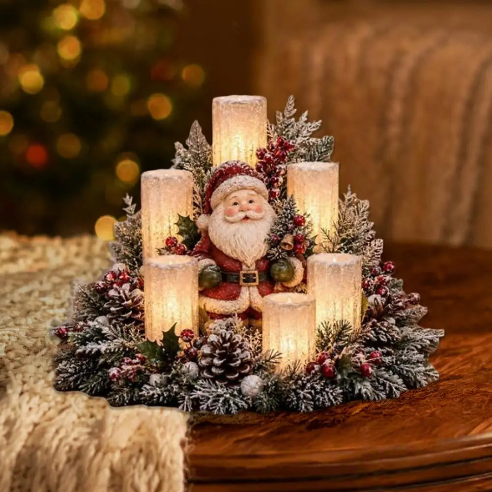 Warm Glow Christmas Table Centerpiece - USB-Powered LED Ornament