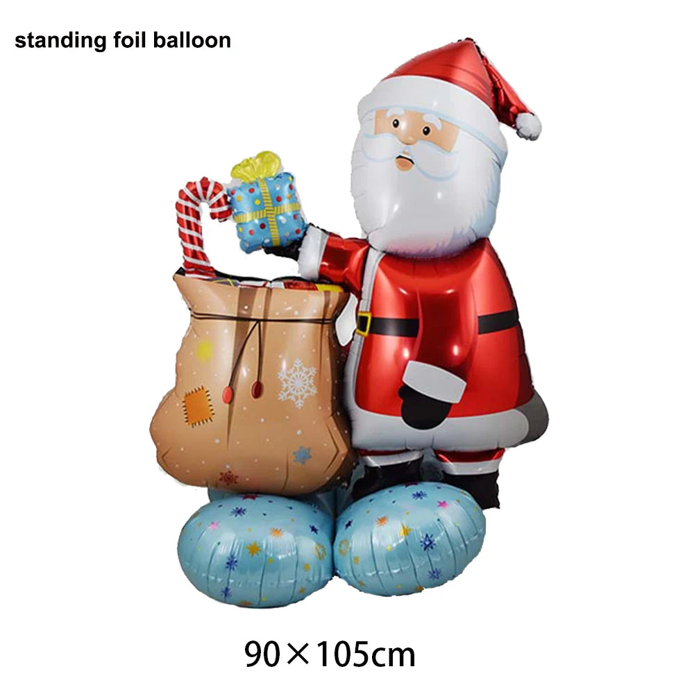 Christmas Standing Foil Balloons | 27 Festive Designs | Santa, Snowman, Reindeer & More | Party & Home Decor