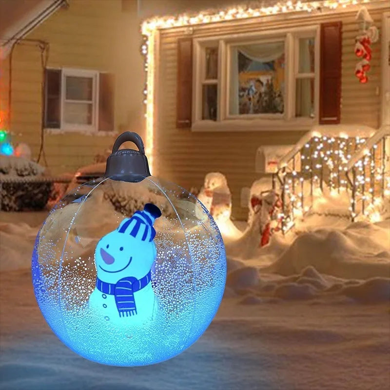 Outdoor Christmas Balloons | Light-Up LED & Standard | Santa, Snowman & Xmas Tree | Garden Party Decoration