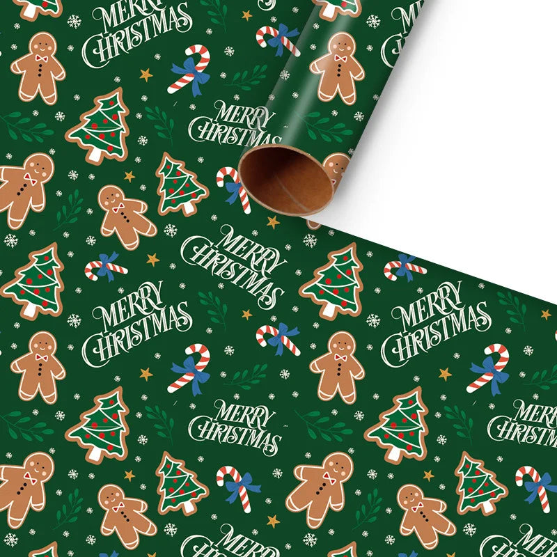 Christmas Gift Wrapping Kit - 7 Piece Set | Wrapping Paper| Tags| Paper Cutter | Storage Bag|Greeting Cards