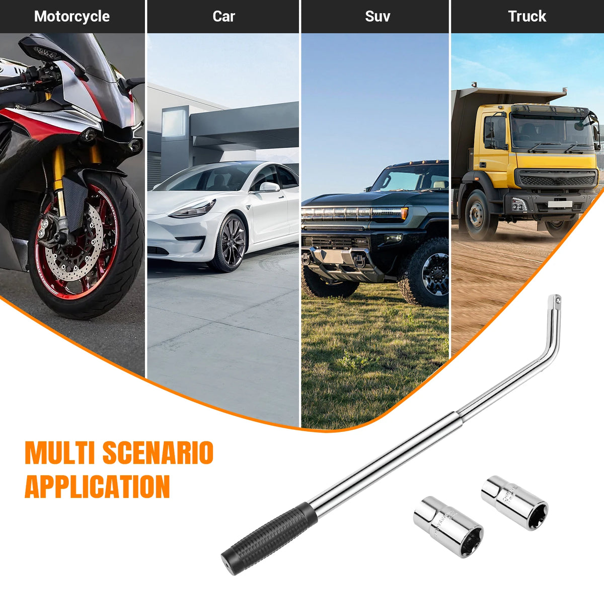 Extendable Emergency Wheel Wrench Set – Travel, Universal