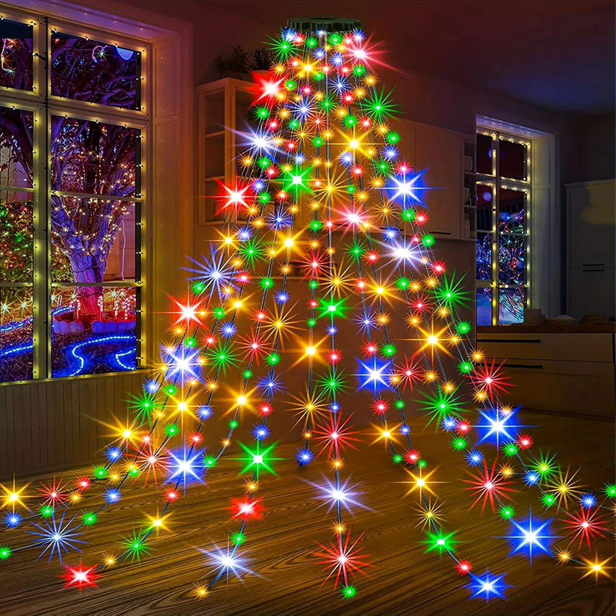 Christmas Tree USB Fairy Lights | 200cm | 280 or 400 LED | Warm White & Multicolour | Indoor & Outdoor