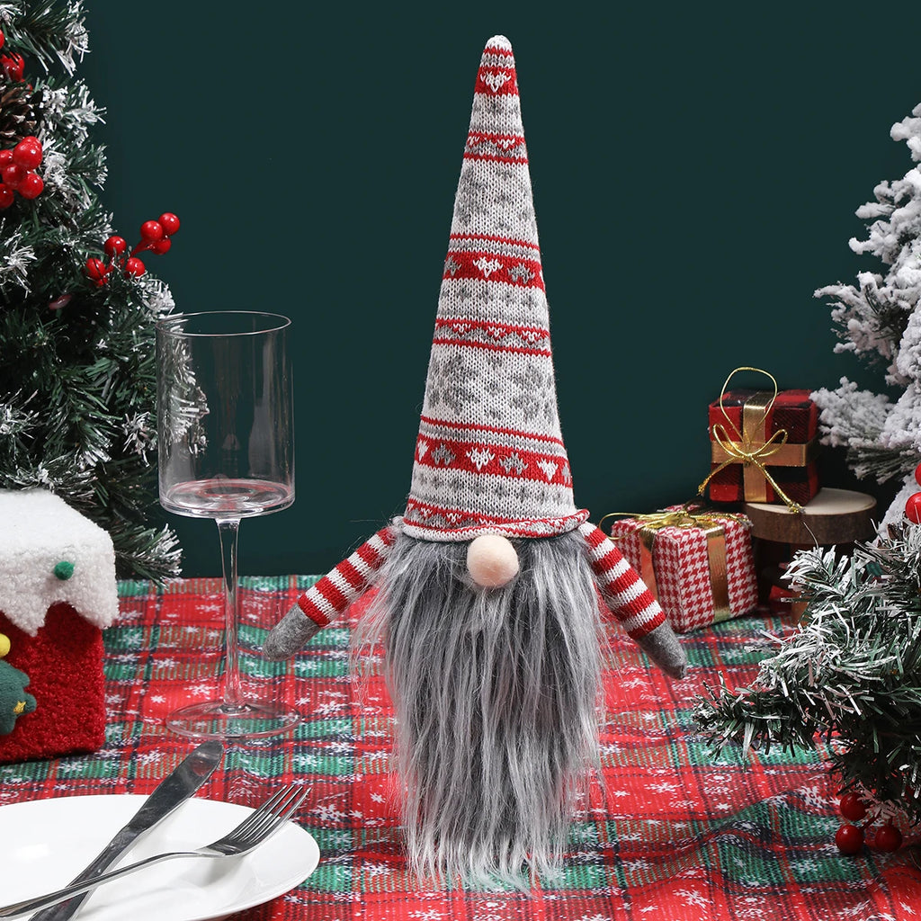 Christmas Wine Bottle Bag Decorations - Festive Table & Party Covers