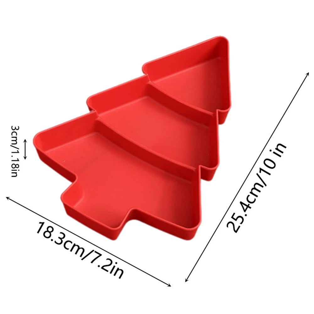 Christmas Tree Shaped Serving Dish - Snack & Dessert Tray