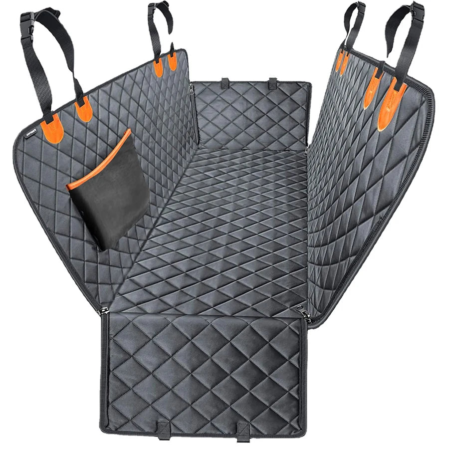 Dog Car Seat Cover & Hammock | 600D Heavy Duty, Scratch-Proof & Non-Slip | Fits Most Cars