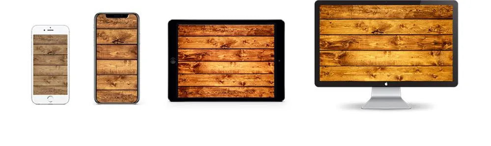 Wooden texture displayed on smartphone, tablet, and computer monitor