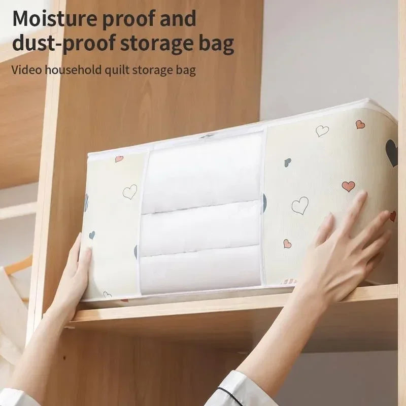Foldable Storage Bag – Large Capacity Clothes & Quilt Organiser with Zip | 50L & 70L
