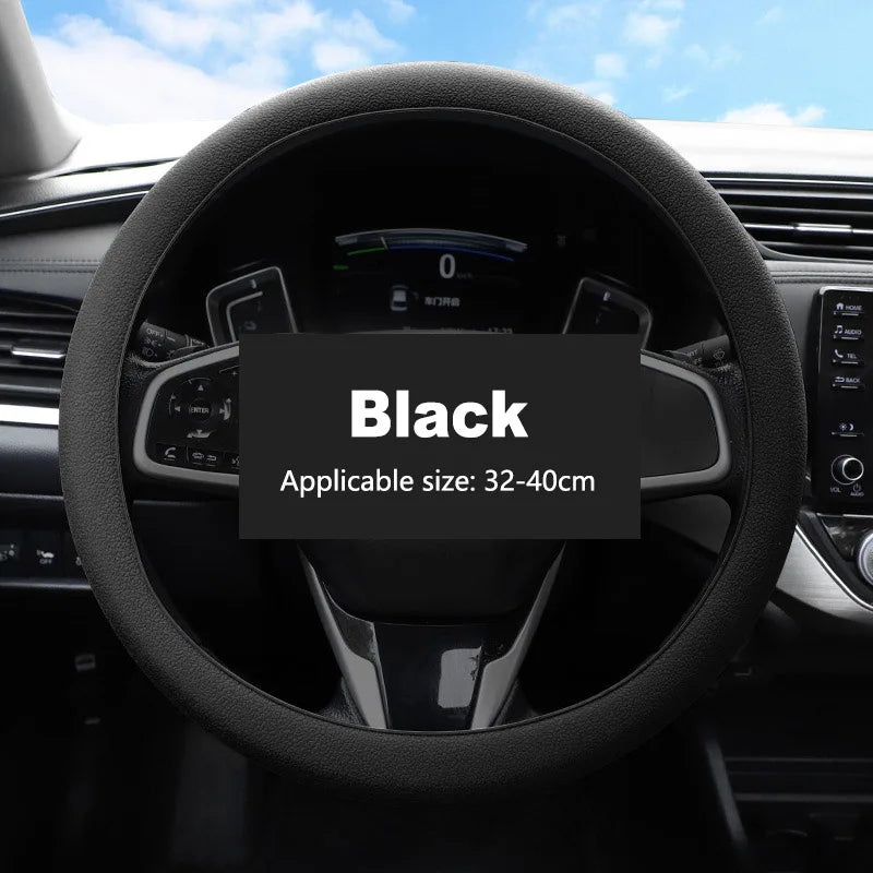 Silicone Steering Wheel Cover | Non-Slip Breathable Universal Fit 38cm | 14 Colours | Car Accessory