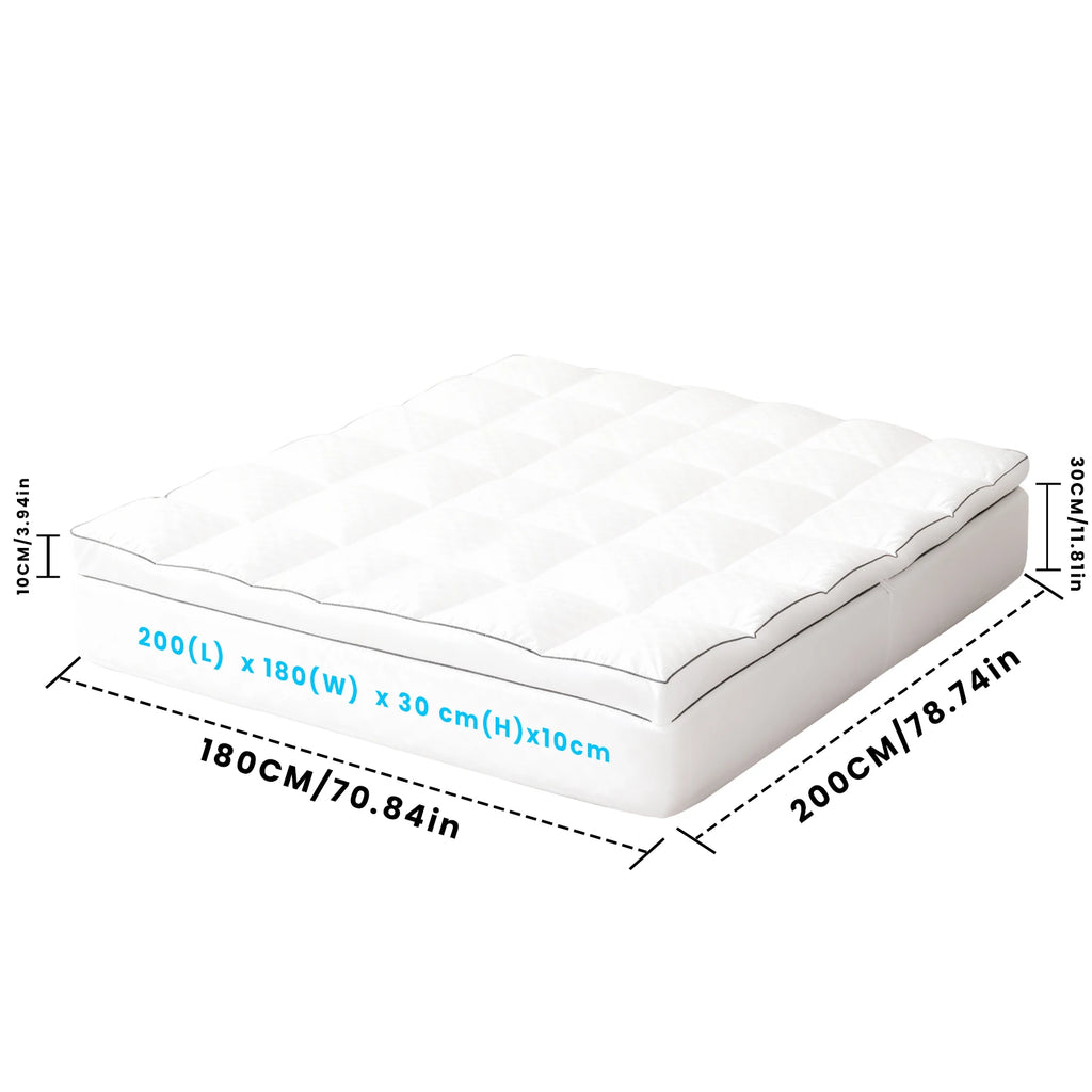 Quilted Mattress Topper & Protector – Anti-Allergy, Breathable & Extra Deep Fit | All UK Sizes