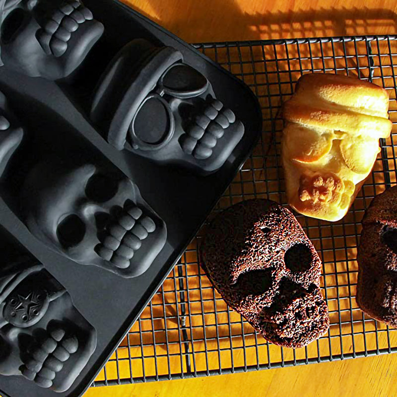 3D Halloween Silicone Baking Mould | Skull, Brain, Pumpkin & Zombie | Food Grade | Cake, Chocolate & Ice | Party Decoration