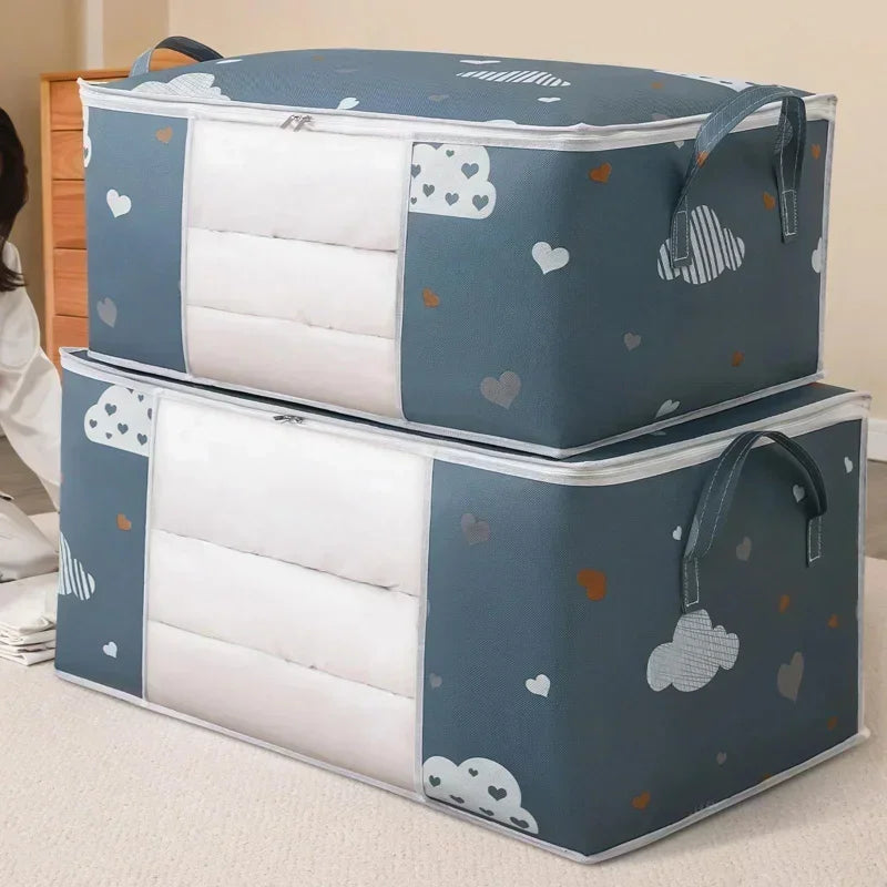 Foldable Storage Bag – Large Capacity Clothes & Quilt Organiser with Zip | 50L & 70L